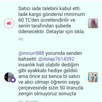 Dolap Satıcı Farklı Beden Spor Ayakkabı Gönderdi