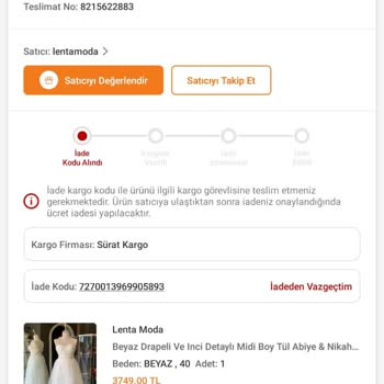 Sürat Kargo İade Alma Sorunsalı
