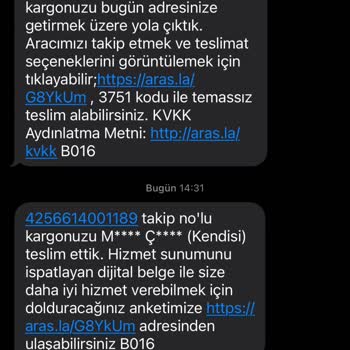 Aras Kargo Teslim Edildi SMS İ Aldım Ancak Kargom Ortalıkta Yok
