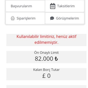 Eva AVM Kredi Limit Talebim Bekletiliyor