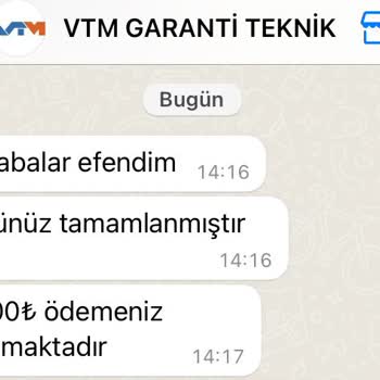 Vtm Teknik Garanti Haksız Para İstiyor Mağdur Ediyor!