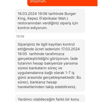 Migros Yemek Paramı İade Etmedi