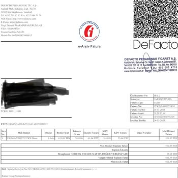 DeFacto Faturasını Kestiği Siparişi İptal Etti