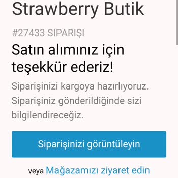 Hizmette Yaşanan Sorun: Strawberry Butik Ürün Teslimatı