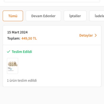 Trendyol Favorimdeki Ve Önceki Siparişlerimin Görünememesi