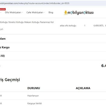 Mobilya Noktası Koltuk Siparişinde Yaşanan Teslimat Ve İade Problemi