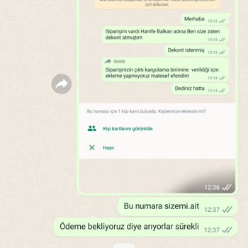 Elfida Moda Ödemeyi Alıp Siparişi Göndermiyor