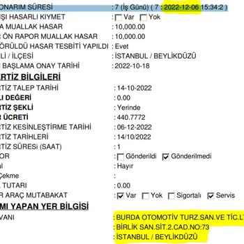Burda Otomotiv Servis Beylikdüzü Burda Otomotiv'in Yaptığı İşte Kusuru Müşteride Bulması