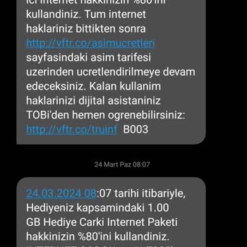 Vodafone Akıllı Paket Aşım Tarifesi Dayatması