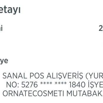 Ornate Cosmetics Siparişimi İptal Ettiler Paramı İade Etmediler