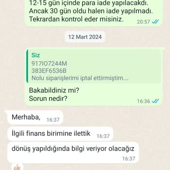 Turkuaz Trade Siparişimi Göndermedi Paramı İade Etmiyor