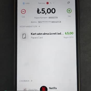 Papara Uyruk Kısmı Çalışmıyor