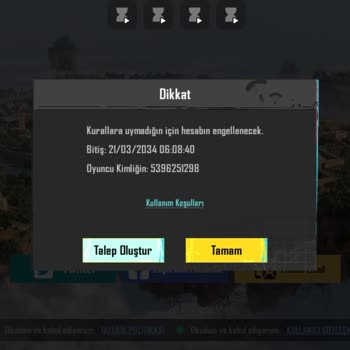PUBG (Pubgmobile.com) Değerli Hesabımın Yanlışlıkla Banlanması