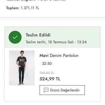 Boyner Mavi Jeans Kimyasal Gibi Ağır Kokulu Pantolon