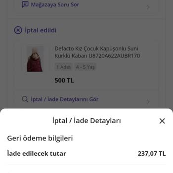 DeFacto Stokta Olan Ürünü Yok Diye Siparişi İptal Ediyor