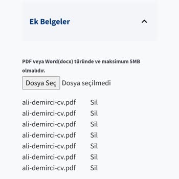 İBB Kariyer CV Yükleme Hatası