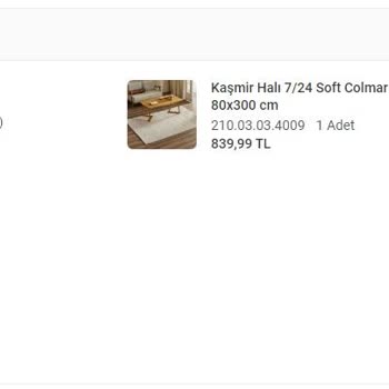 Kaşmir Halı 3 Haftadır Sipariş Gelmedi
