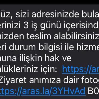 Aras Kargo Kargo Teslim Edilmedi