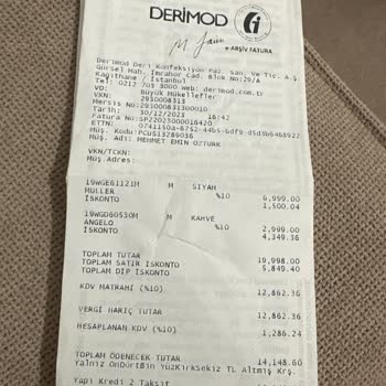 Derimod Mağaza Ürünün 3 Farklı Yerinden Ayıplı Olarak Satılması