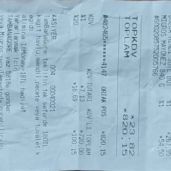 Migros Kaşmir Kasiyer Hatası...