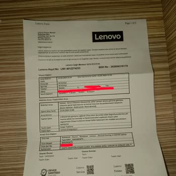 Lenovo Bilgisayar Lenovo Teknik Servisinin Yetersizliği
