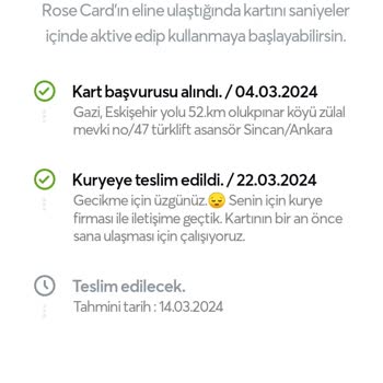 Papara Kartım Nerede Kargo Mağduriyeti