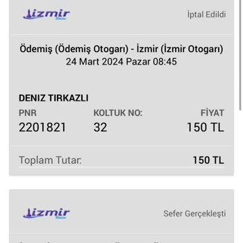 Obilet Ücret İadesi Yapılmadı