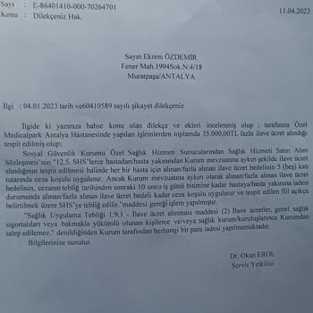 Medical Park Hastanesi Babamın Haksız Tedavi Ücretine İtirazımız Ve Sonuçları