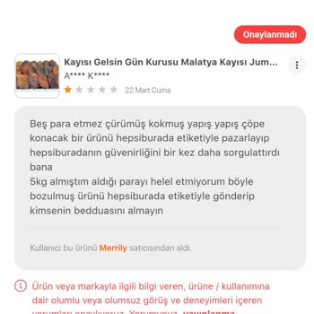 Hepsiburada İşine Gelmeyen Yorumları Yayınlamıyor