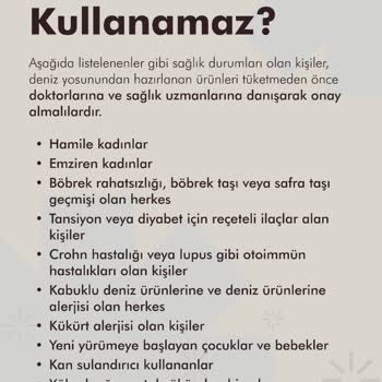 Seamoss Paylaşılmayan Kullanım Uyarıları