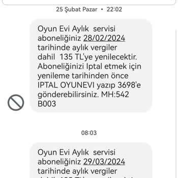 Vodafone Oyunevi Uygulamasına Onayım Dışında Kayıt Edilmem