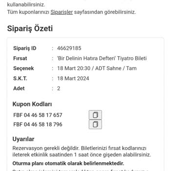 Fırsat Bu Fırsat Olmayan Etkinlik İçin Bilet Satıyor