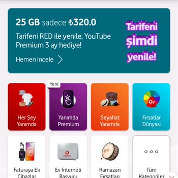 Vodafone Çeldirici Çark Çevir Butonları