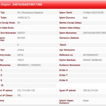 Ziraat Bankası İadesi Yansıtılmayan Kredi Kartı Tutarı