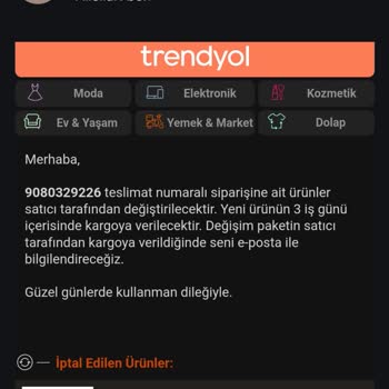 Trendyol Değişim Talebim Onaylandı Ama Ürün Gönderilmedi