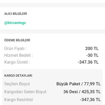 Dolap Uygulamasından Sattığım Üründen Fazla Para Kesintisi
