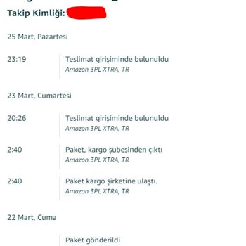 Amazon.com.tr Teslimat Sorunu