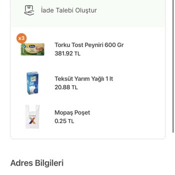 Mopaş Çengelköy Sipariş İptali