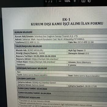 İŞKUR'da Açık Gözüken İş İlanı İbb Kariyerde Gözükmüyor