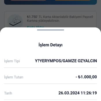 İşYerimPos Param Çekildi Ama Başka Biri Adına İade Talep Ediyorum