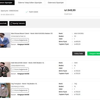 Klass Kombin Ürün Değişiminde Beden Yok Dediler Ama Öyle Değilmiş