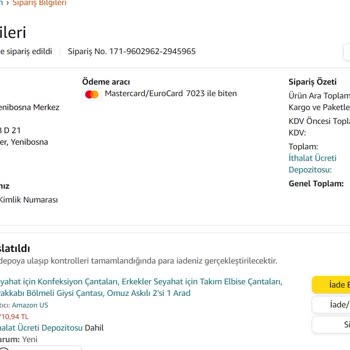 Amazon Para İadem Yapılmıyor...