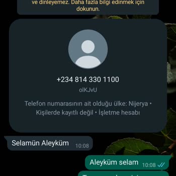 WhatsApp Selamün Aleyküm Mesajı