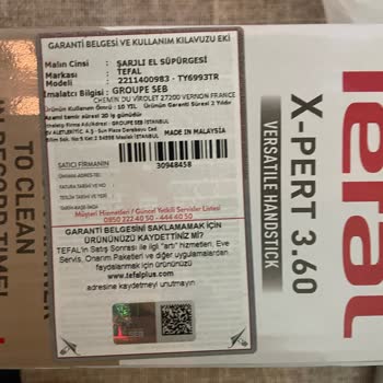 Tefal Süpürge Garanti Kodu Sorunu