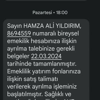 Anadolu Hayat Emeklilik Bireysel Emeklilik Sistemi Yatmayan Ücreti