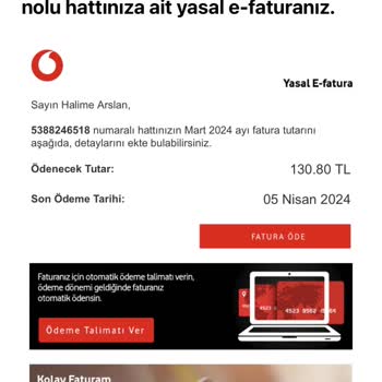 Vodafone İptal Edilmesine Rağmen Fatura Gelmesi