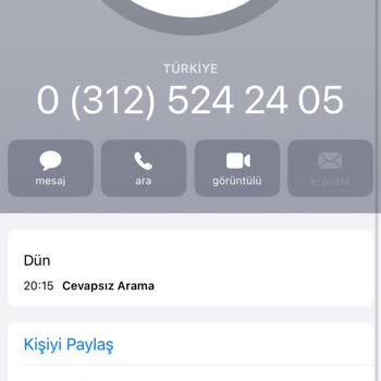 0312 524 24 05 Rahatsız Eden Numara