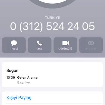 0312 524 24 05 Rahatsız Eden Numara