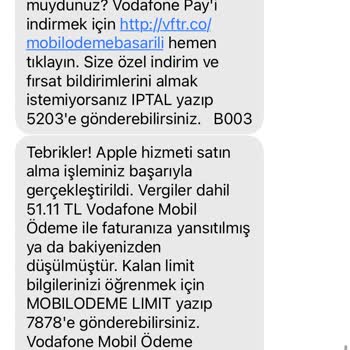 Vodafone Mobil Ödeme İndirim Yapılmadı