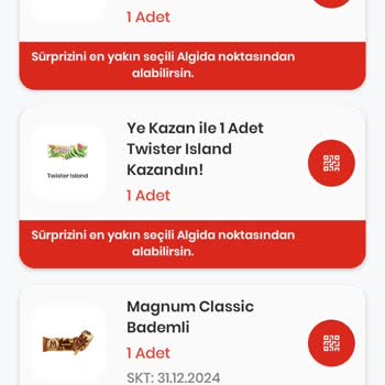 Algida Kazan Uygulamasından Kazandığım Dondurmaları Alamıyorum